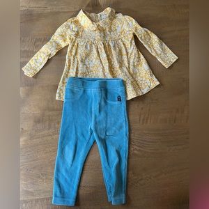 JoJo Maman Bebe top and bottoms set 12-18m